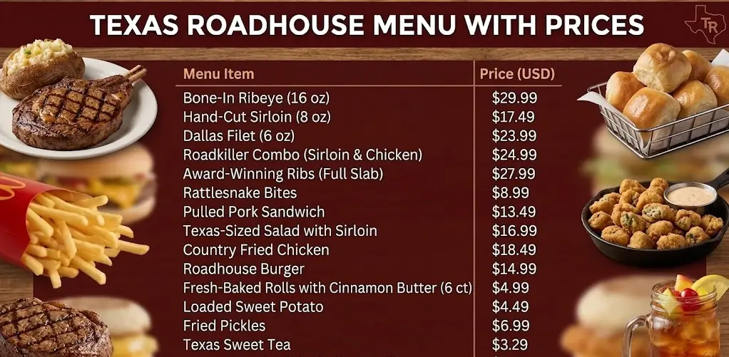 Home new 1 TEXAS ROADHOUSE MENU WITH PRICES